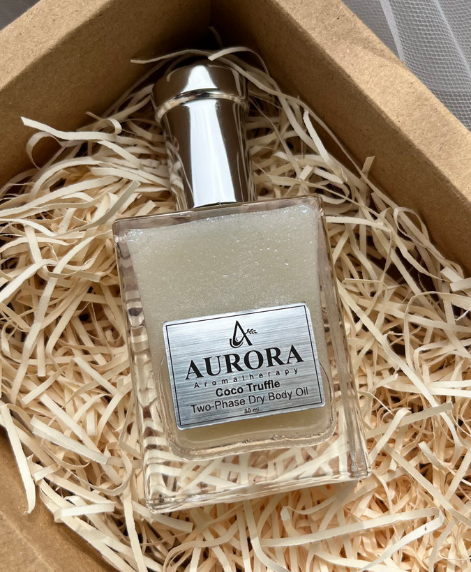 روغن خشک عطری آرورا مدل دو فاز با رایحه کوکوترافل