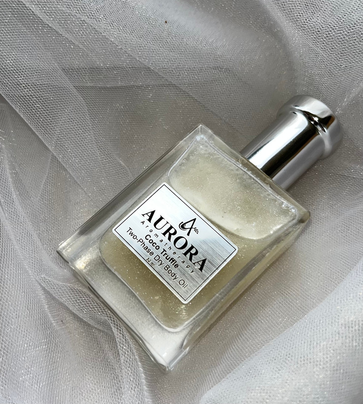 روغن خشک عطری آرورا مدل دو فاز با رایحه کوکوترافل
